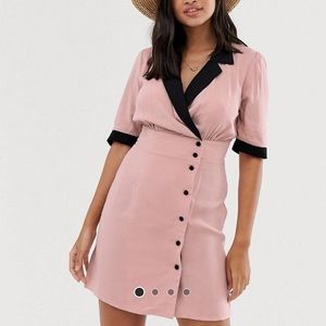 ASOS DESIGN - Collared Wrap Mini Dress